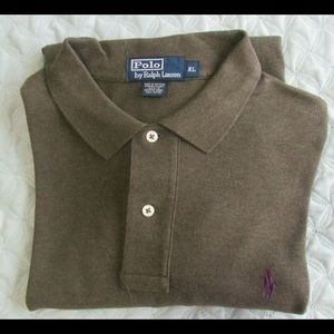 Polo by Ralph Lauren Long Sleeve Shirt Men's XL green solid 100% cotton